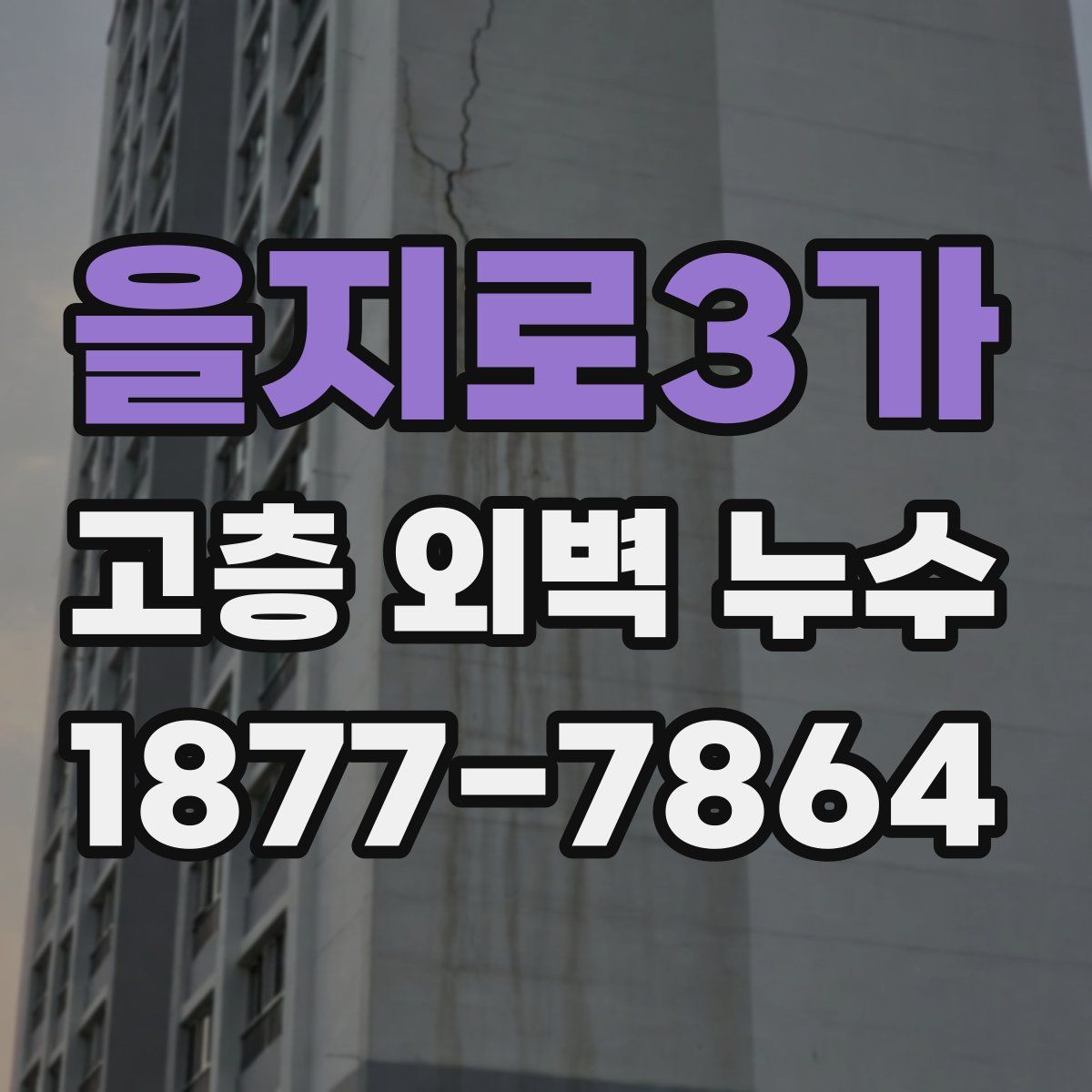 을지로3가 고층 외벽 누수