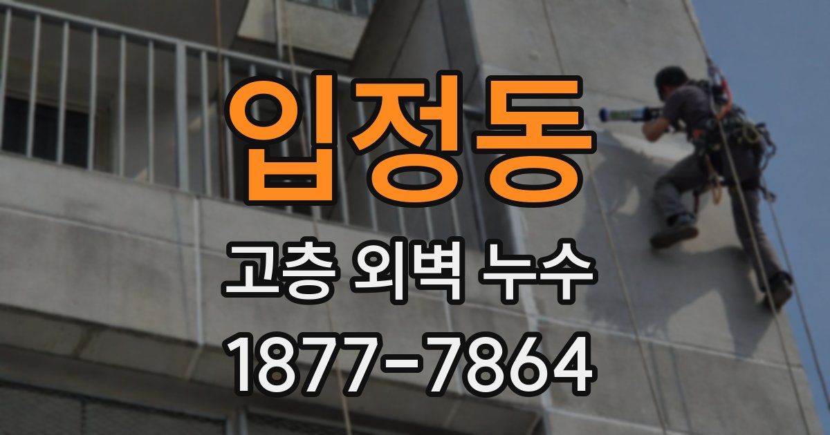 입정동 고층 외벽 누수