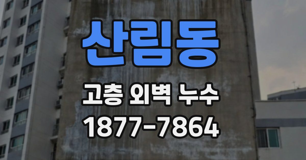 산림동 고층 외벽 누수