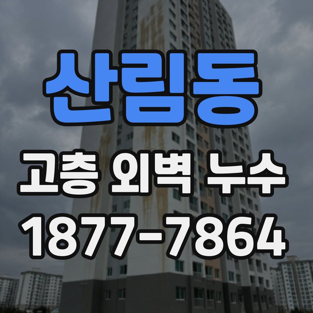 산림동 고층 외벽 누수