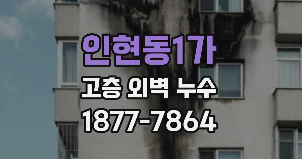 인현동1가 고층 외벽 누수