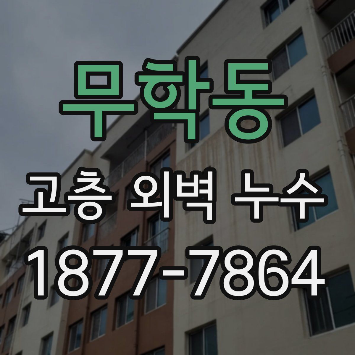 무학동 고층 외벽 누수