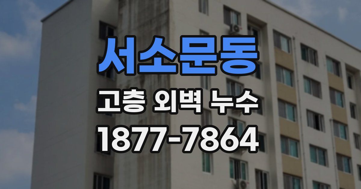 서소문동 고층 외벽 누수