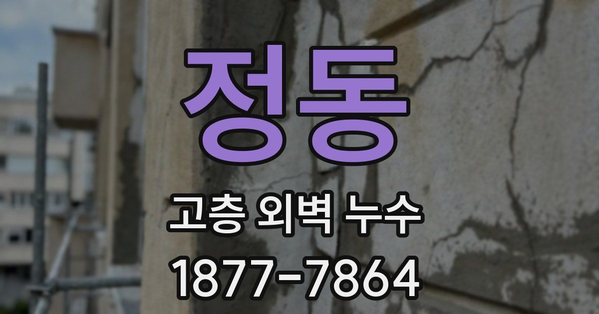 정동 고층 외벽 누수