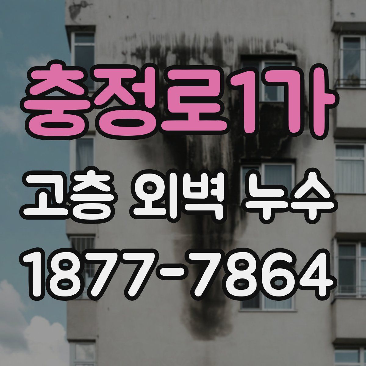 충정로1가 고층 외벽 누수