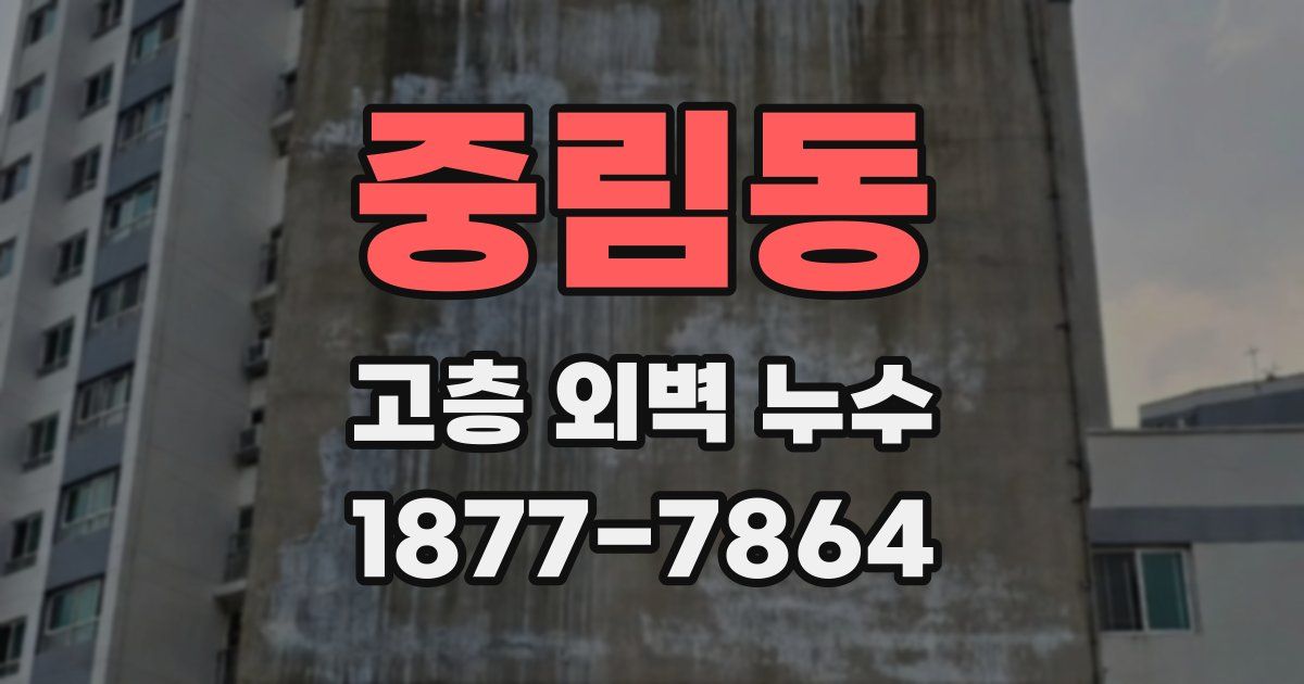 중림동 고층 외벽 누수