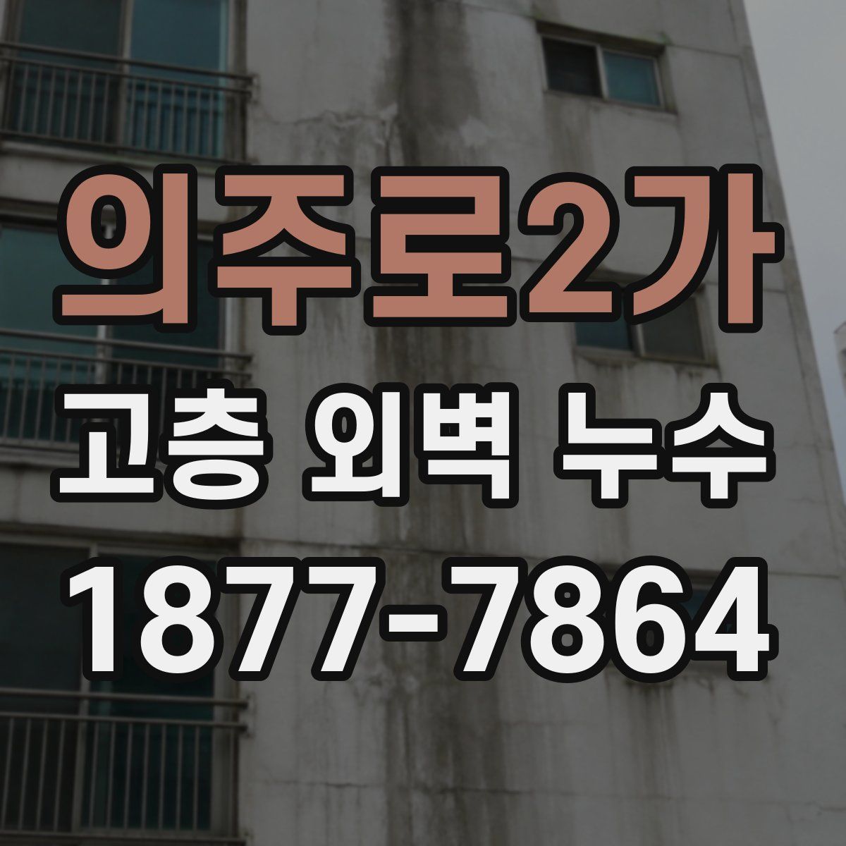 의주로2가 고층 외벽 누수