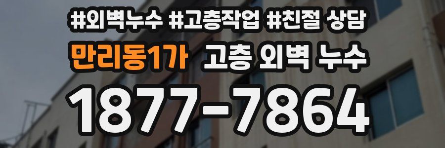 만리동1가 고층 외벽 누수