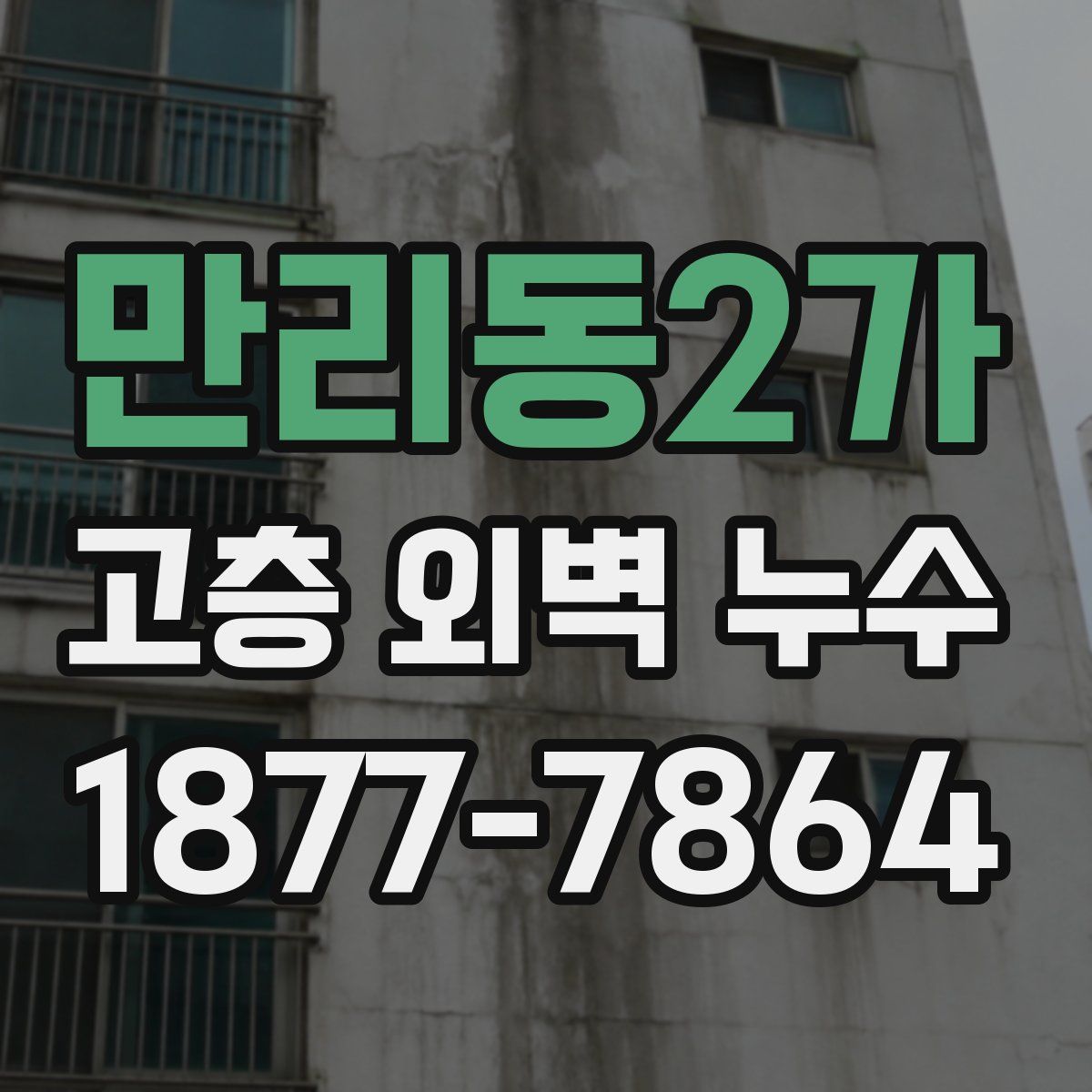 만리동2가 고층 외벽 누수