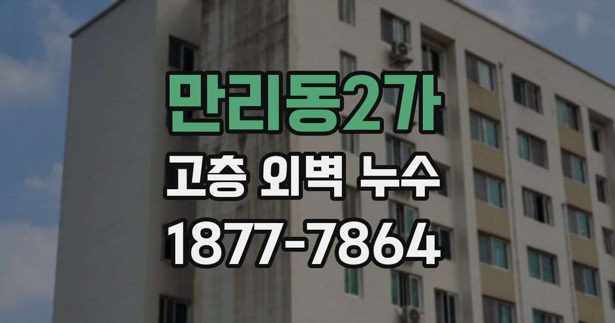 만리동2가 고층 외벽 누수