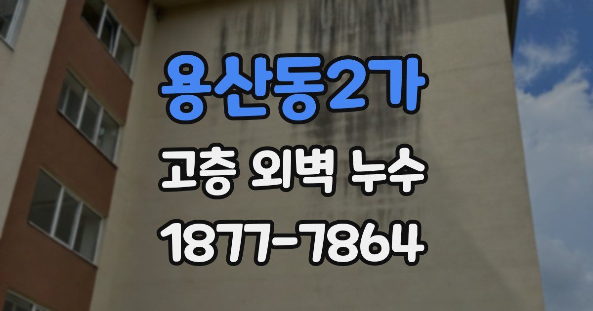 용산동2가 고층 외벽 누수