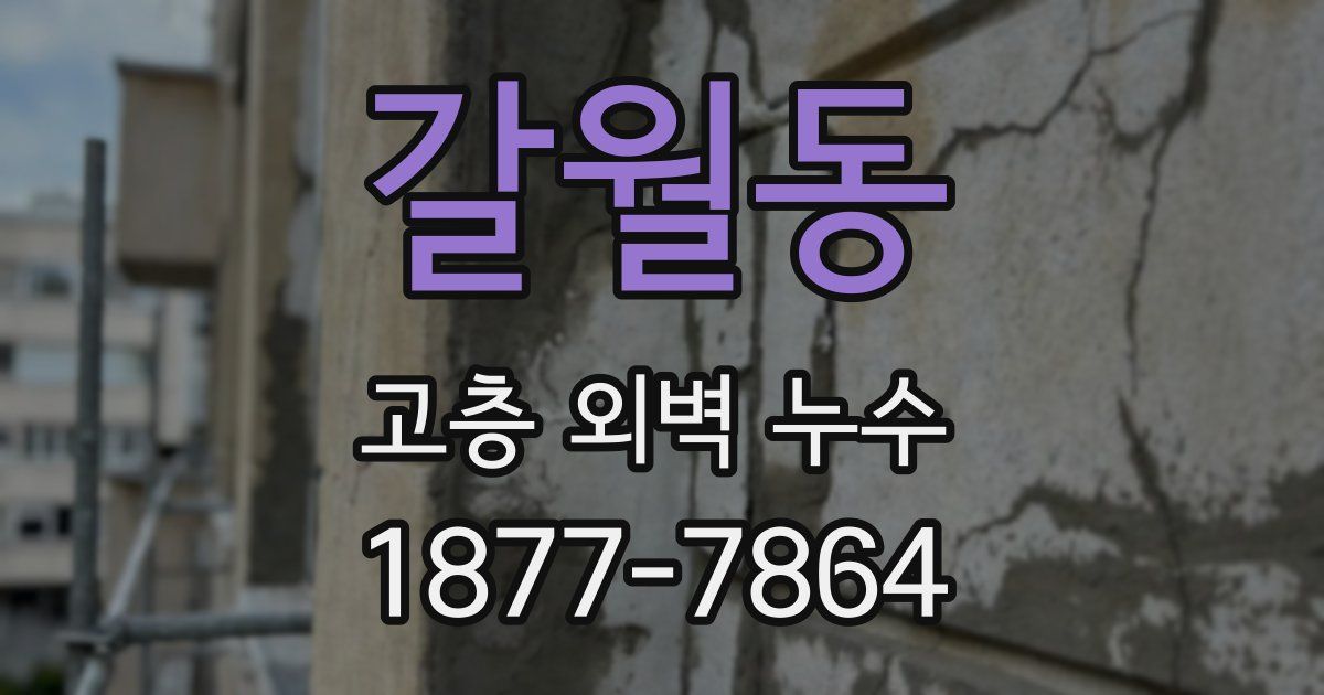 갈월동 고층 외벽 누수