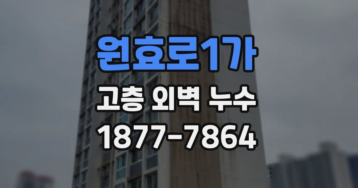 원효로1가 고층 외벽 누수