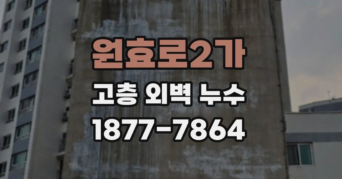 원효로2가 고층 외벽 누수