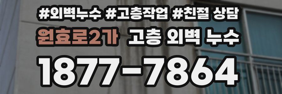 원효로2가 고층 외벽 누수