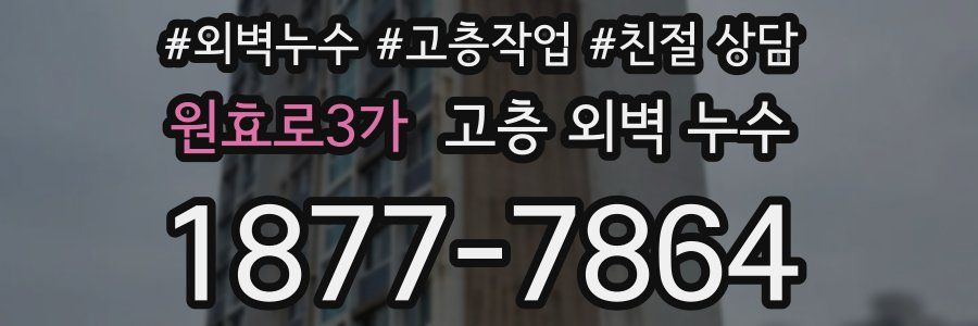 원효로3가 고층 외벽 누수