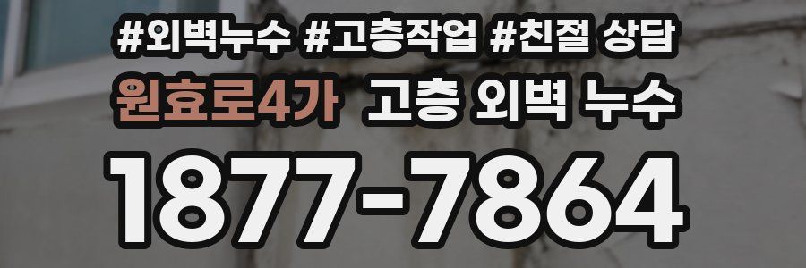 원효로4가 고층 외벽 누수