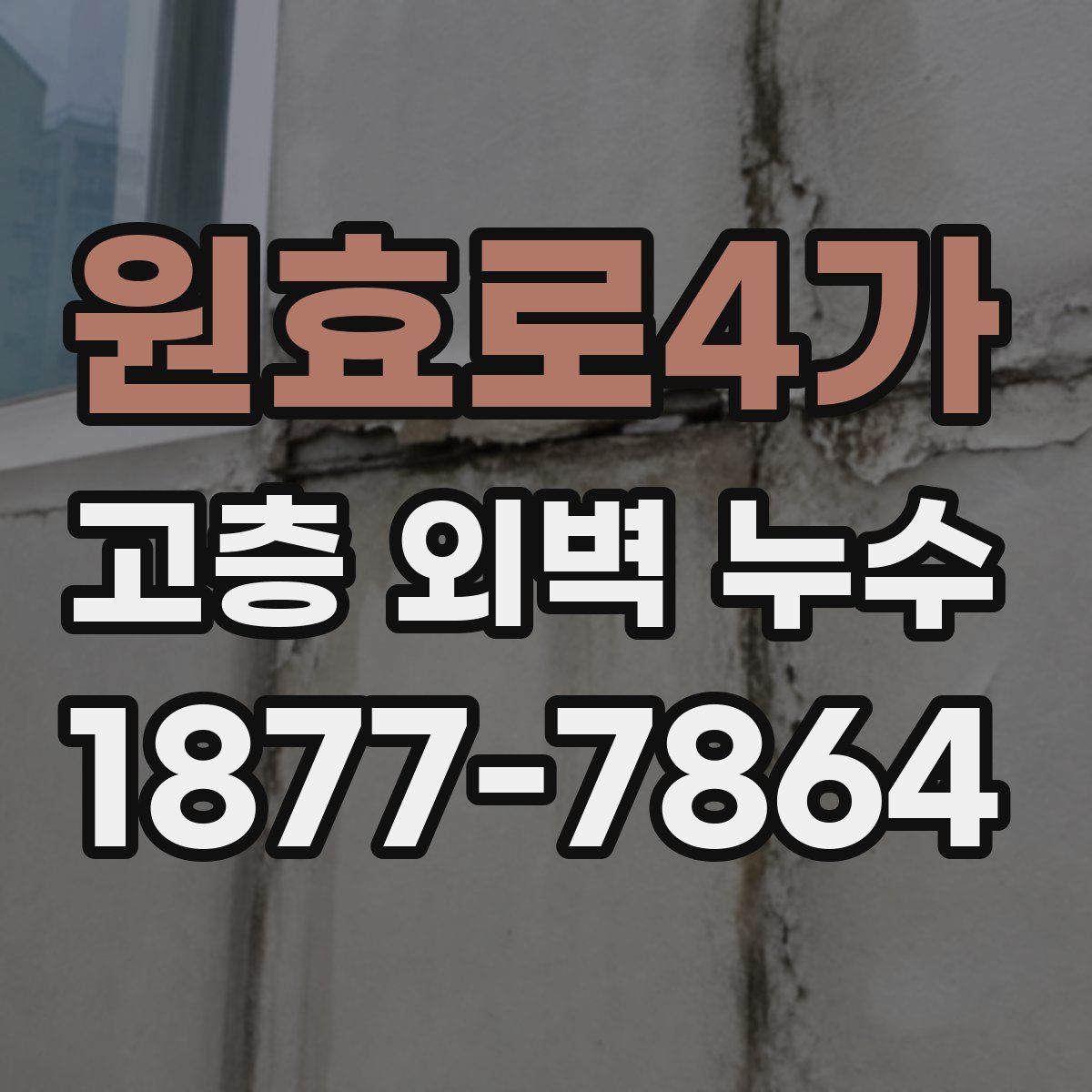 원효로4가 고층 외벽 누수