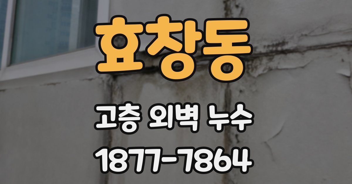 효창동 고층 외벽 누수
