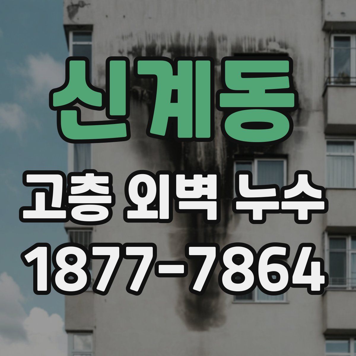신계동 고층 외벽 누수