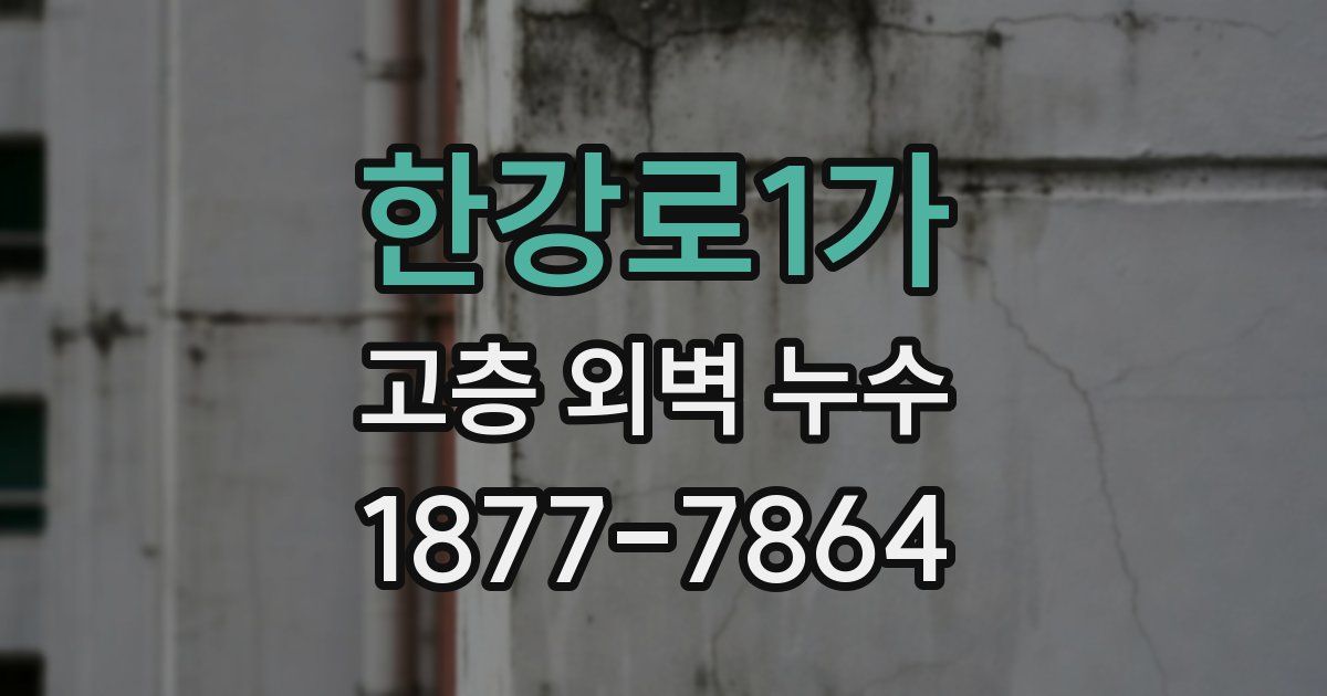 한강로1가 고층 외벽 누수