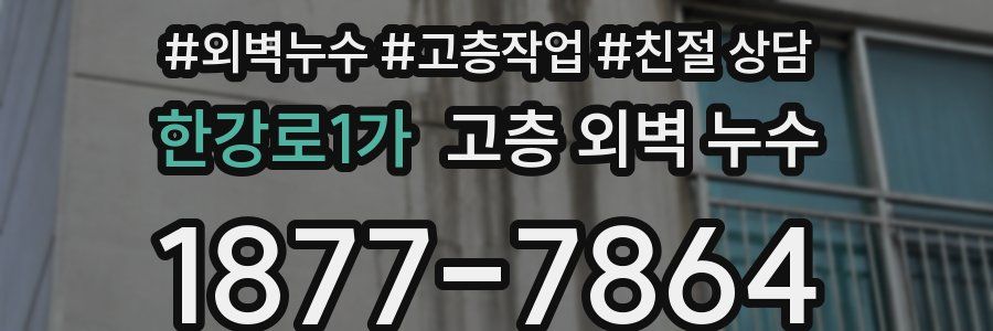 한강로1가 고층 외벽 누수