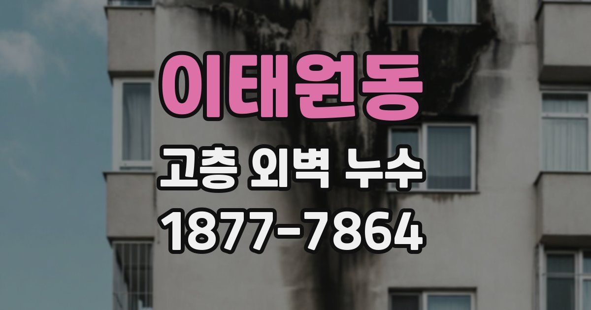이태원동 고층 외벽 누수