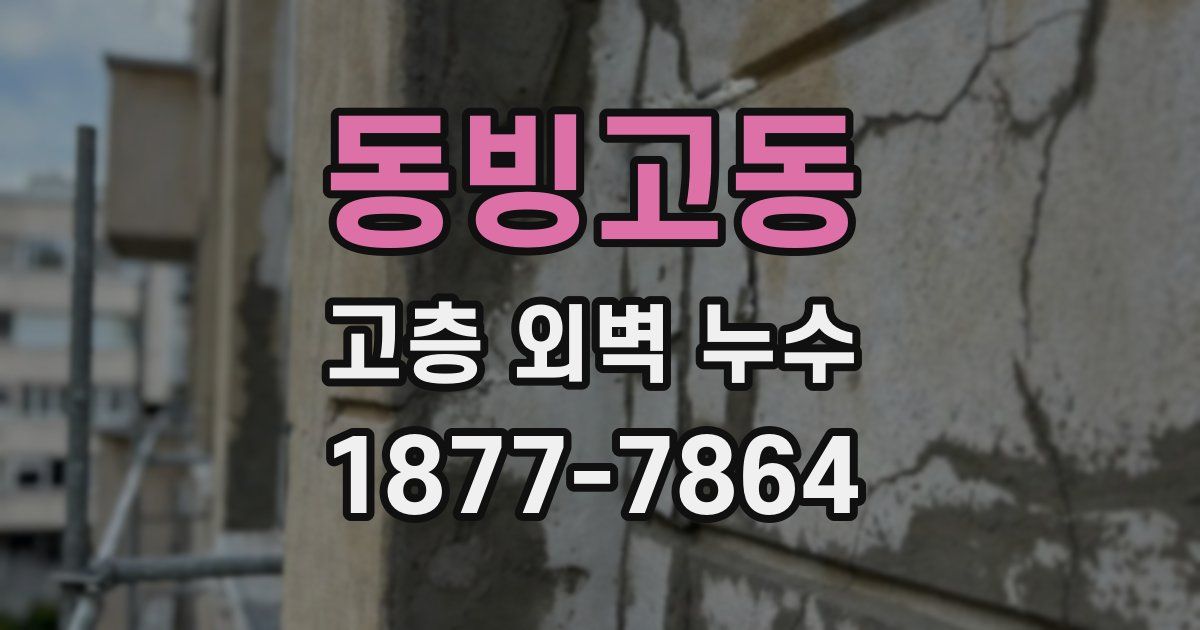 동빙고동 고층 외벽 누수