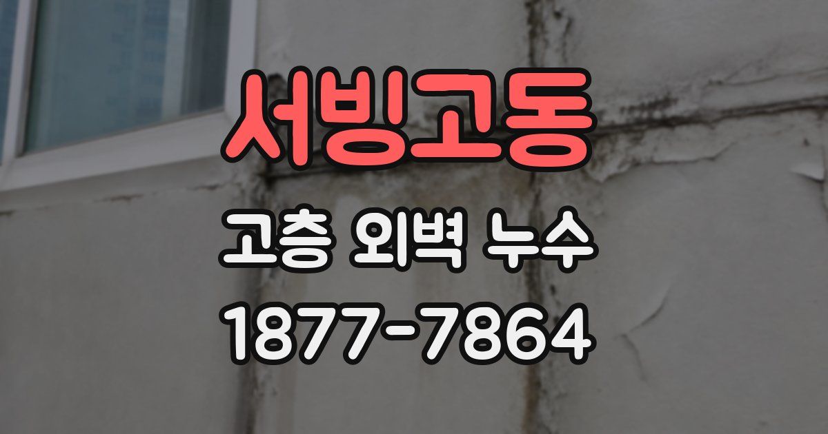 서빙고동 고층 외벽 누수