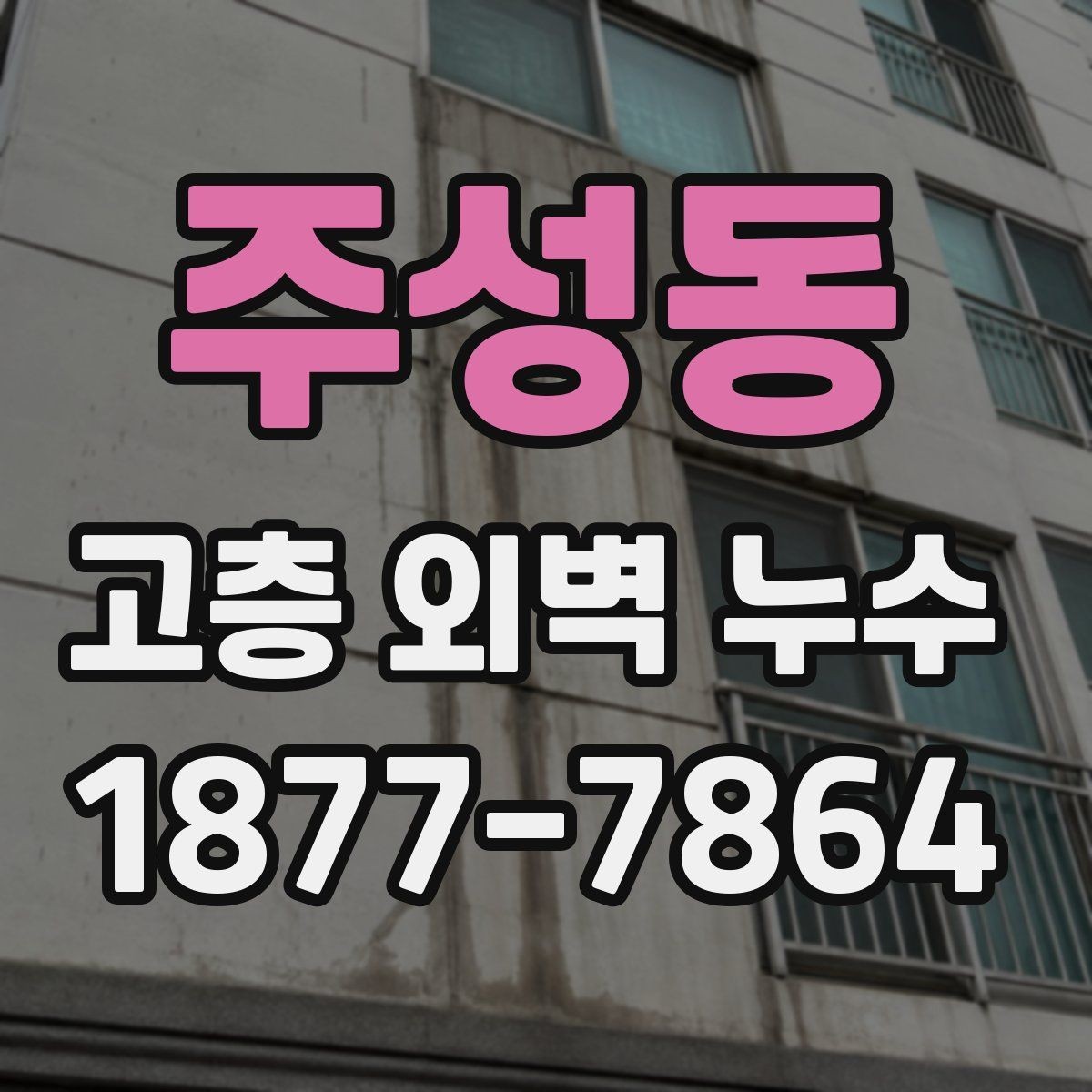 주성동 고층 외벽 누수 수리 전 확인할 사항