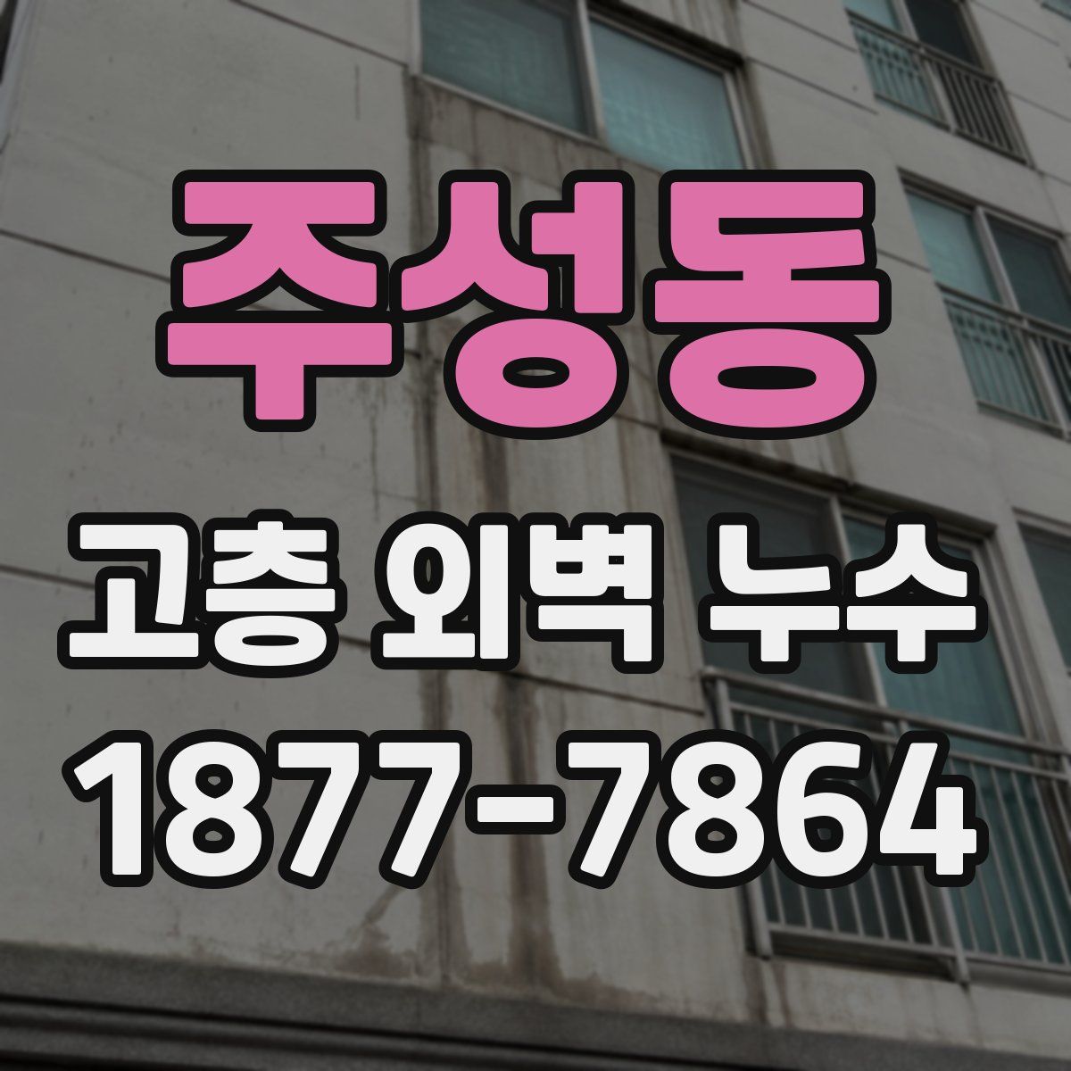 주성동 고층 외벽 누수