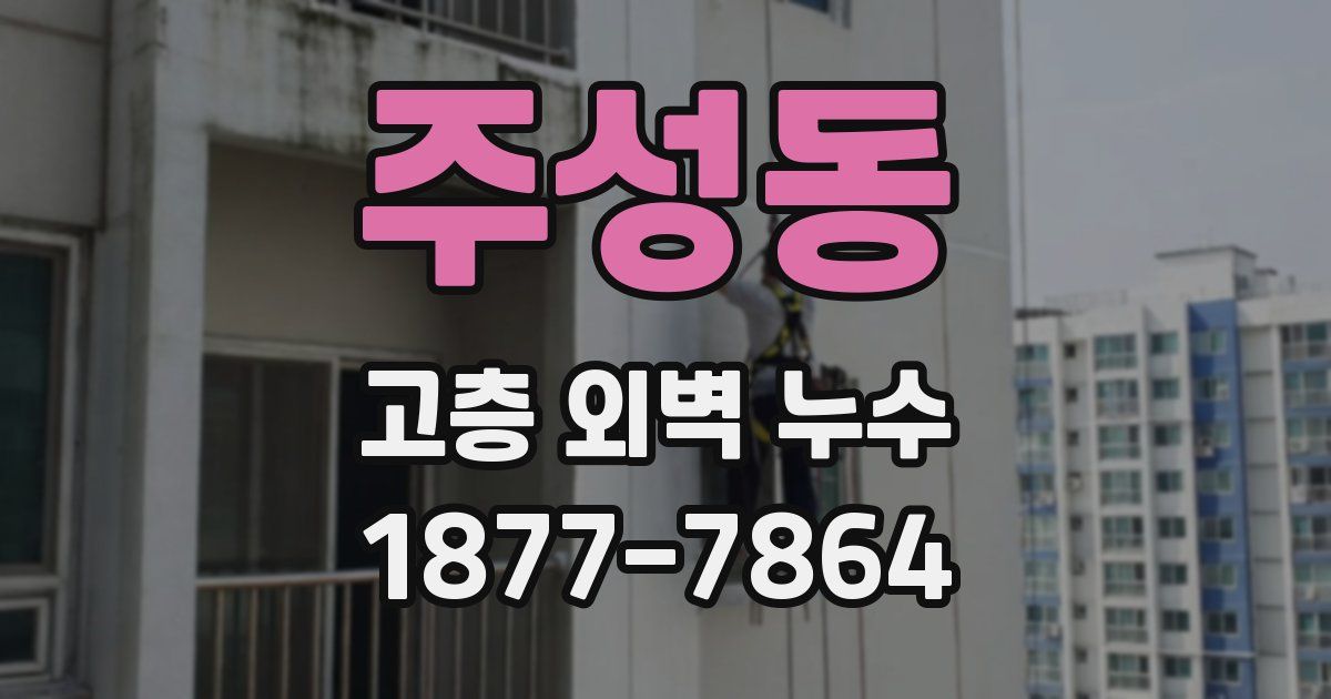 주성동 고층 외벽 누수