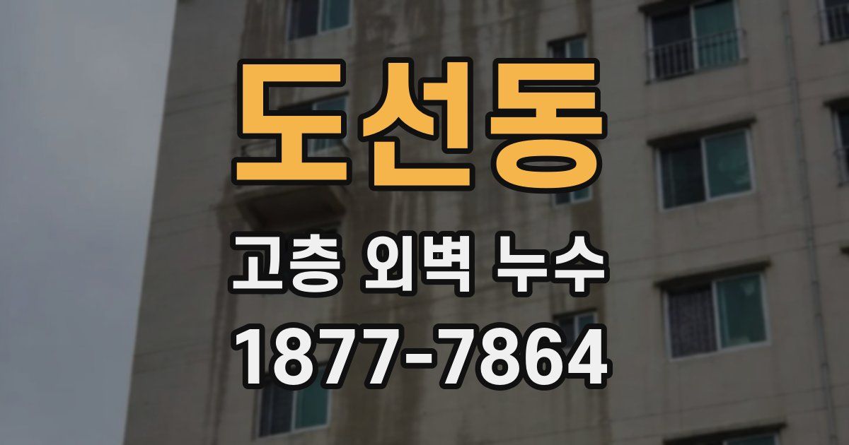 도선동 고층 외벽 누수