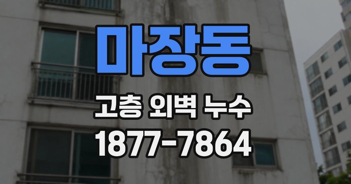 마장동 고층 외벽 누수
