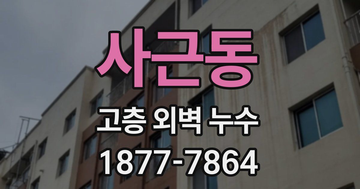 사근동 고층 외벽 누수