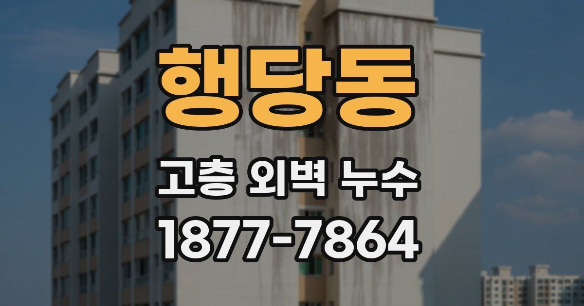 행당동 고층 외벽 누수