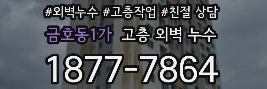 금호동1가 고층 외벽 누수