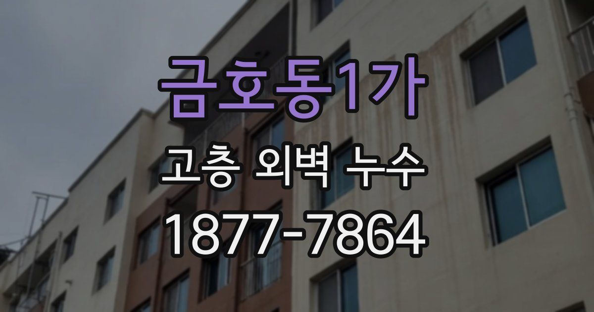 금호동1가 고층 외벽 누수