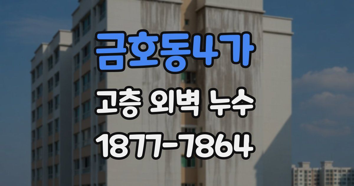 금호동4가 고층 외벽 누수