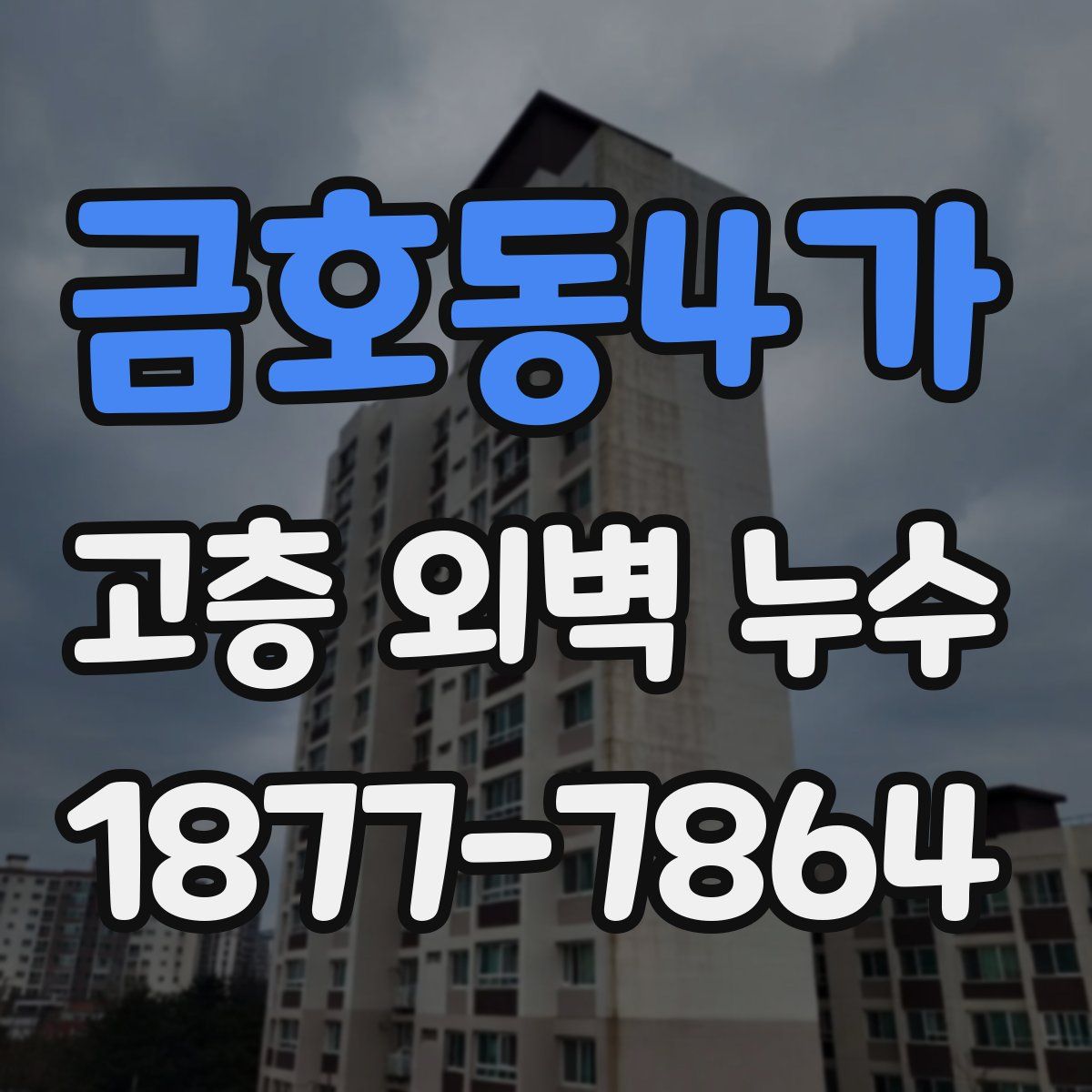금호동4가 고층 외벽 누수