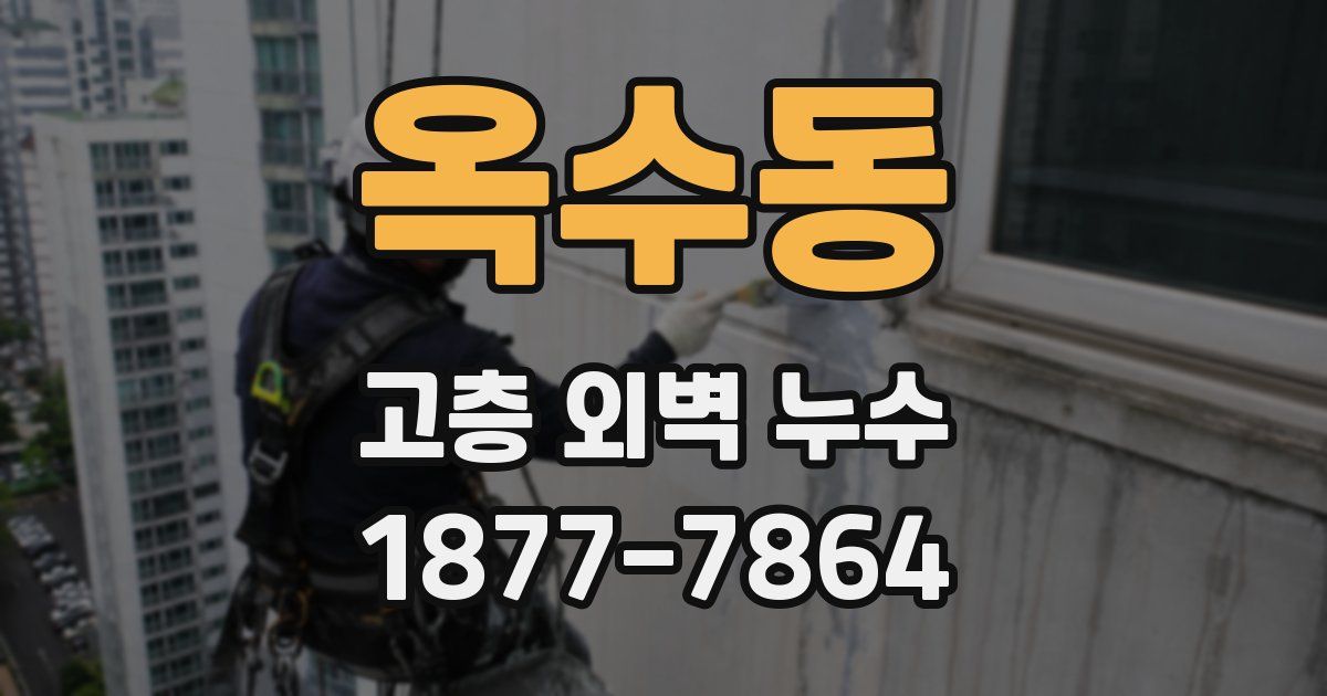 옥수동 고층 외벽 누수
