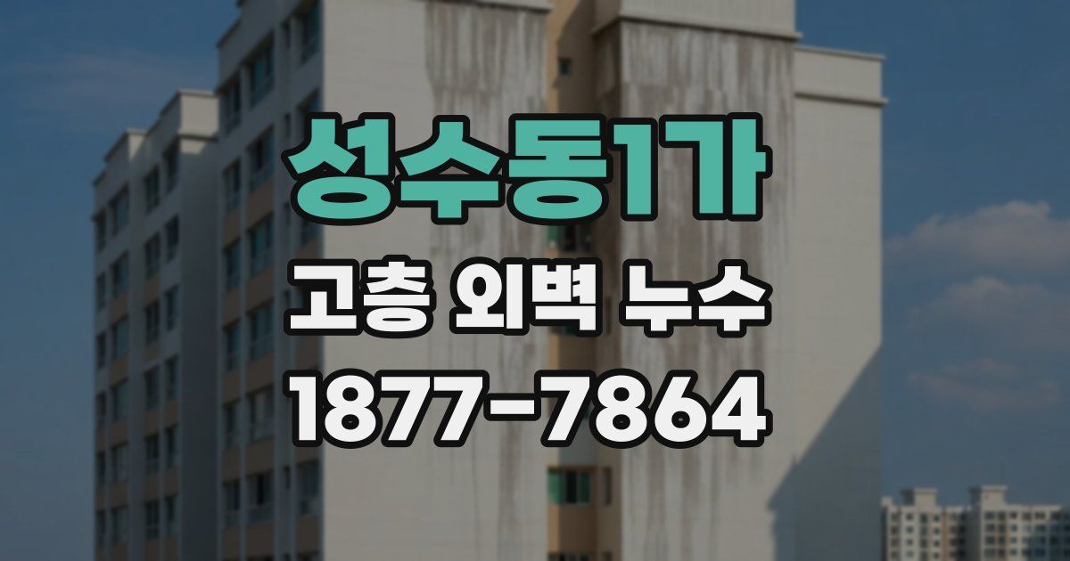 성수동1가 고층 외벽 누수