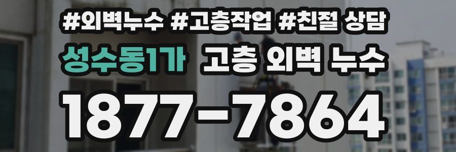성수동1가 고층 외벽 누수