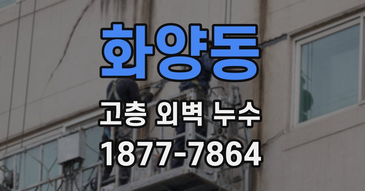 화양동 고층 외벽 누수