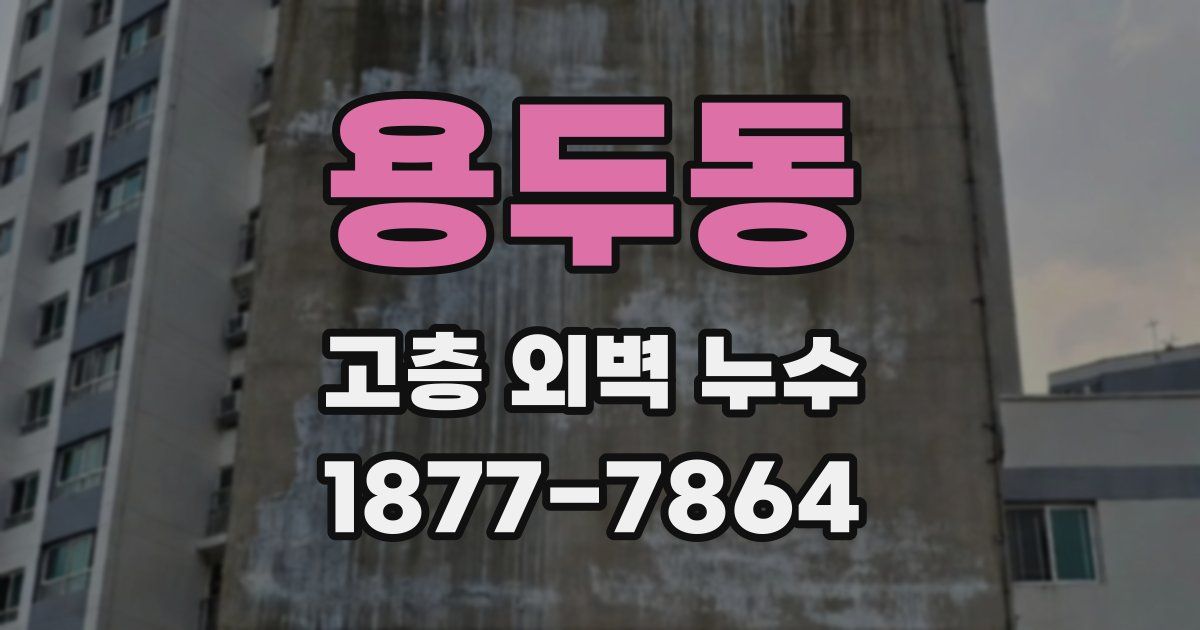 용두동 고층 외벽 누수