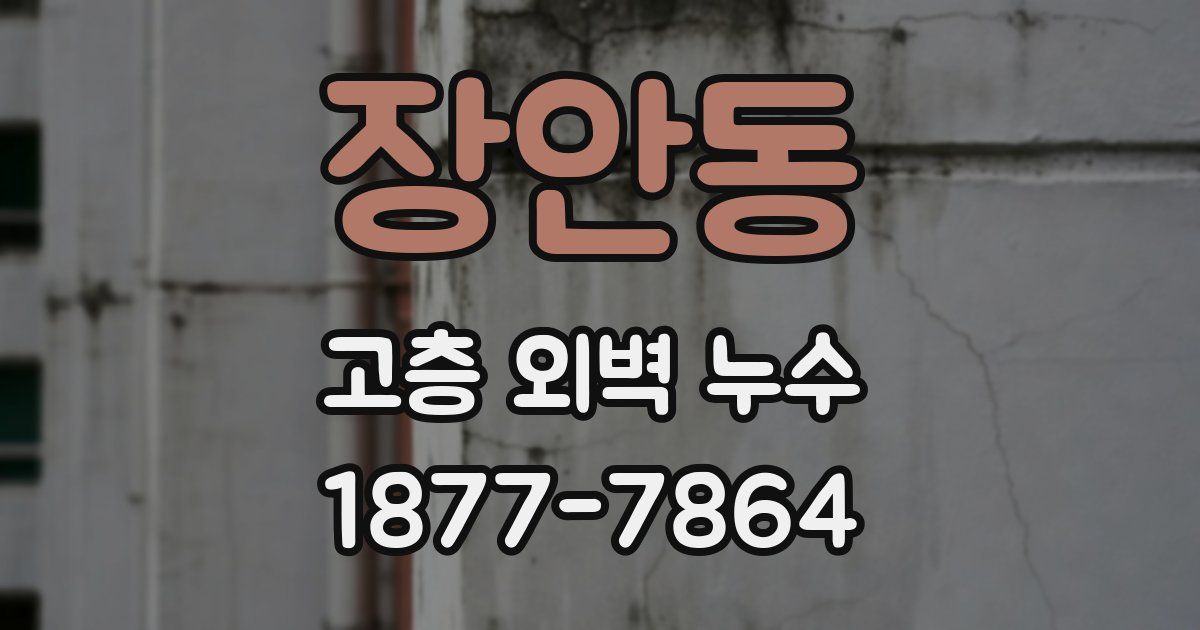 장안동 고층 외벽 누수