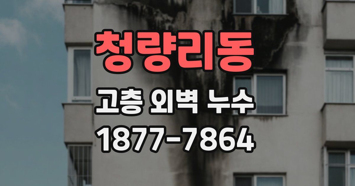 청량리동 고층 외벽 누수
