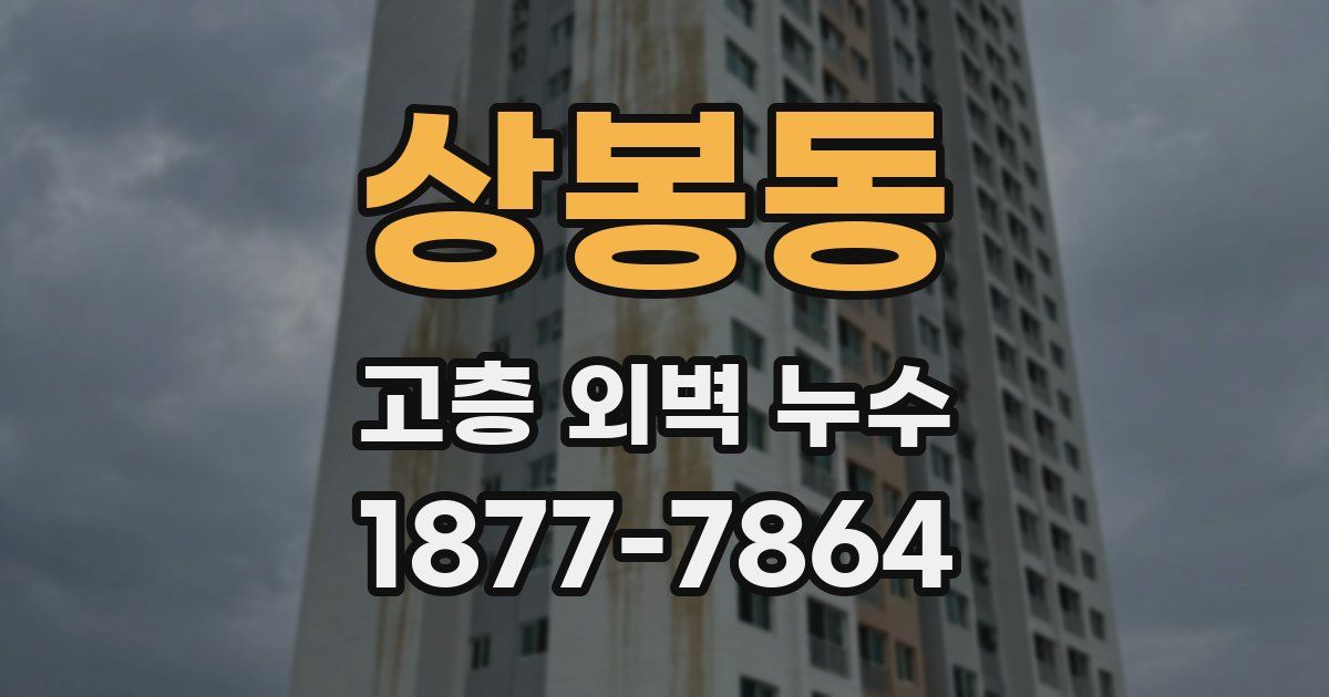 상봉동 고층 외벽 누수