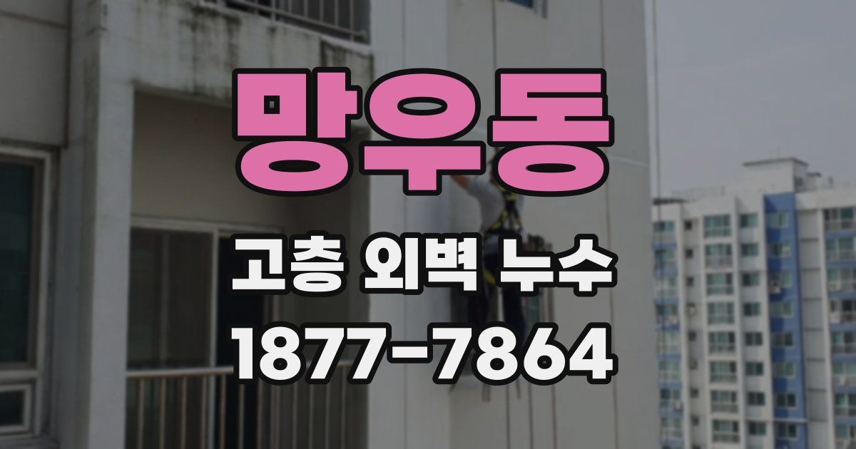 망우동 고층 외벽 누수