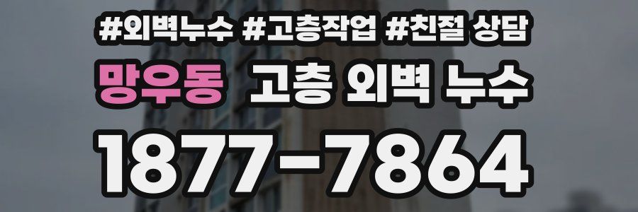 망우동 고층 외벽 누수